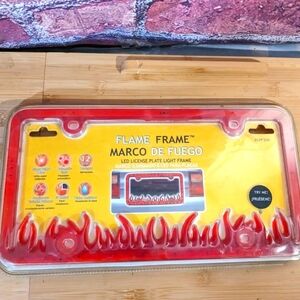 City Lites RLPF200 Red LED Flame License Plate Frame (LAST CHANCE)